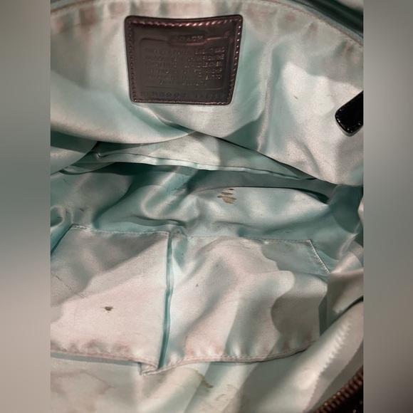 Coach Poppy Black Patent Leather Women's Hobo Tote Bag - Picture 7 of 11